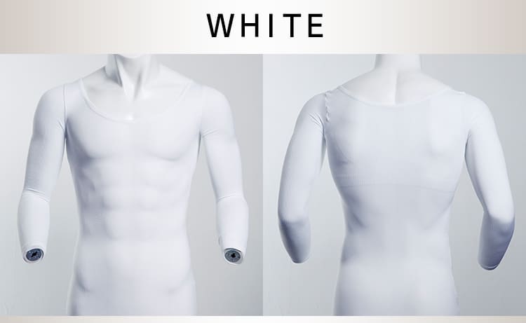 プレッシャーアンダー(Pressure Under)白色長袖の着用イメージ